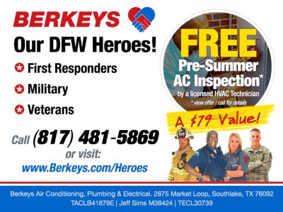 free ac inspection for first responders, military and veterans