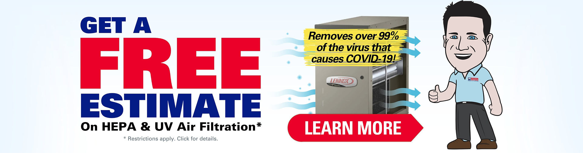 Get A Free Estimate on HEPA and UV Air Filtration
