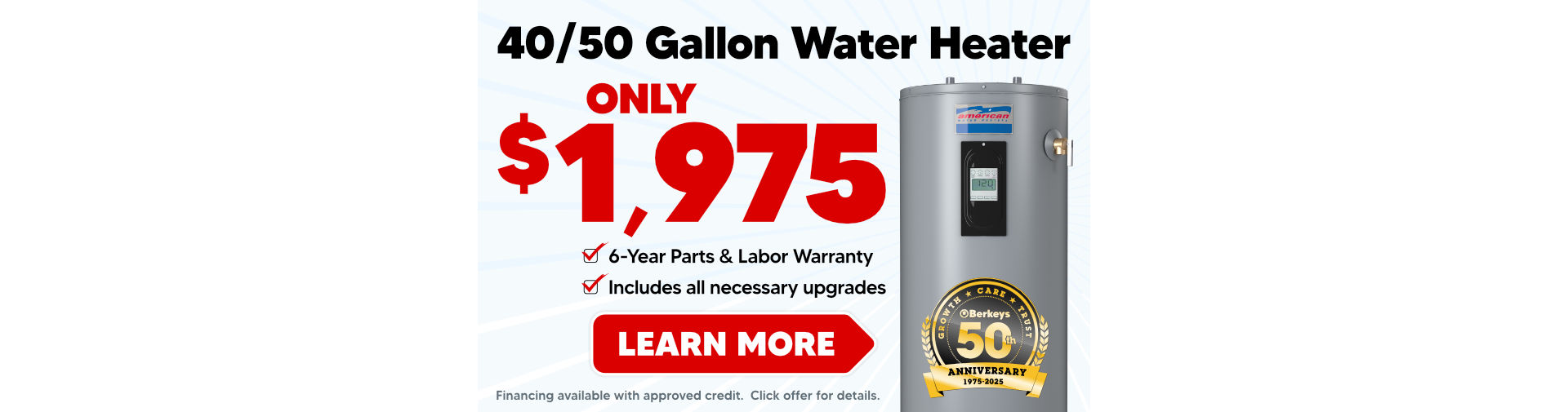 American Tank Water Heater for only $1975