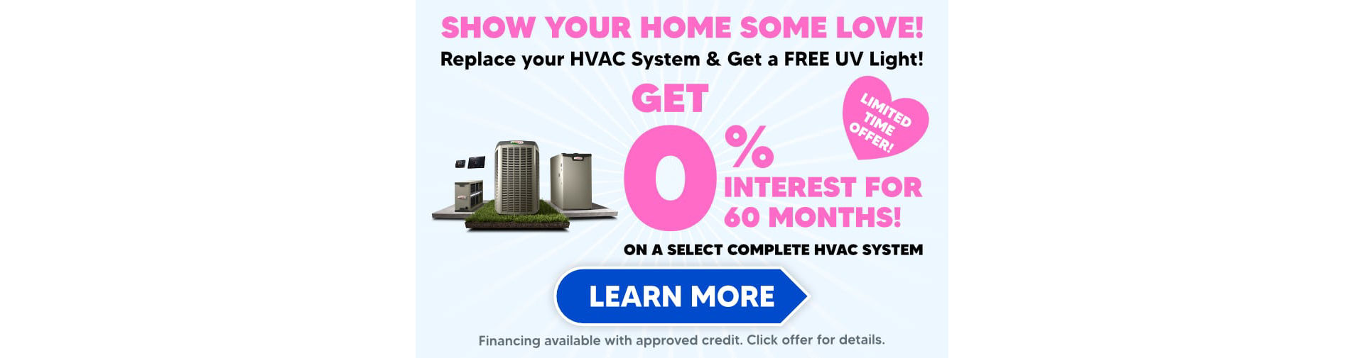 0% Interest for 60 Months on HVAC Replacement