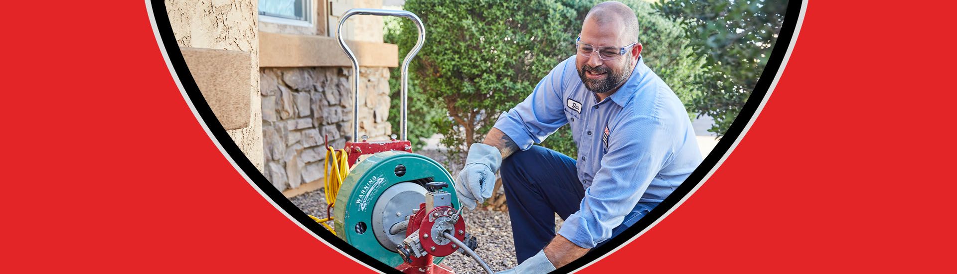 Parker & Sons plumber clearing a drain line in San Tan Valley