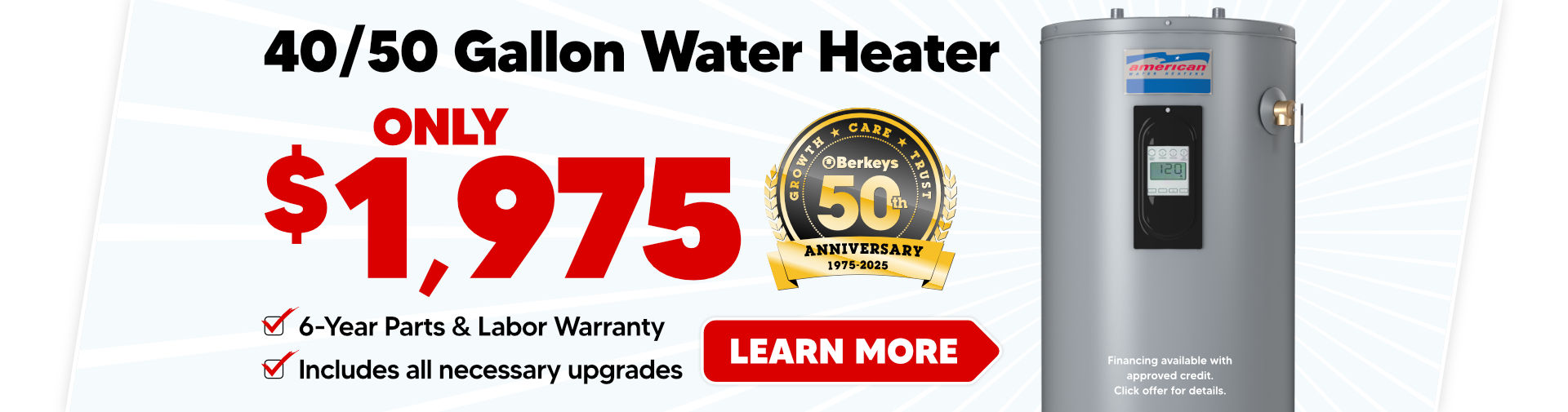 American Tank Water Heater for only $1975