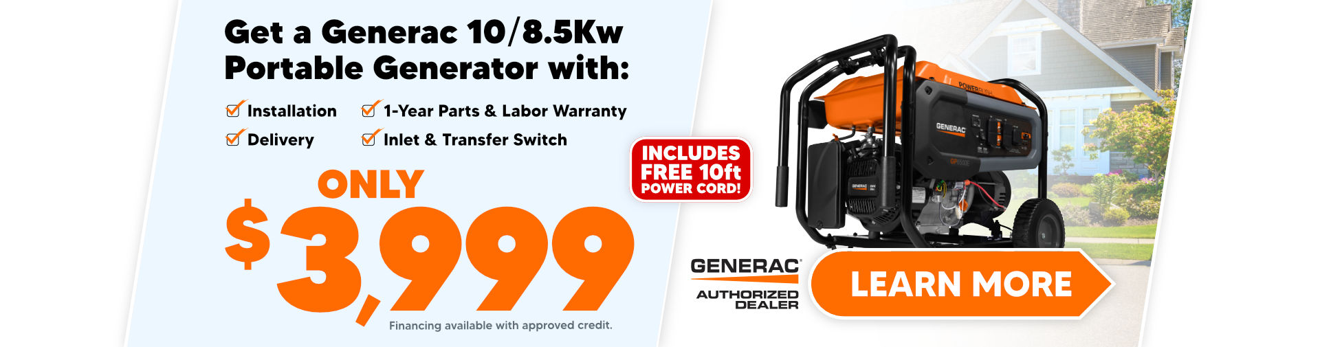 Get a new portable generator with installation