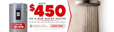Save $450 on a New Tank Water Heater