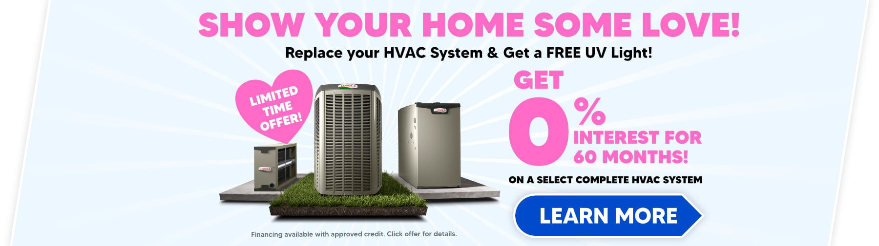 0% Interest for 60 Months on HVAC Replacement