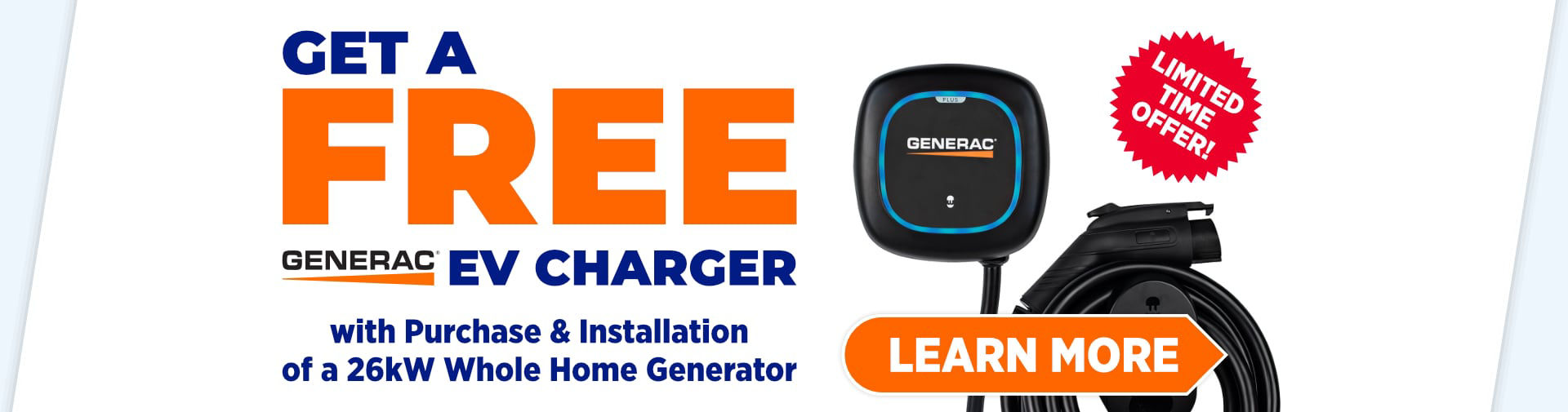 Free EV Charger with Generator Purchase