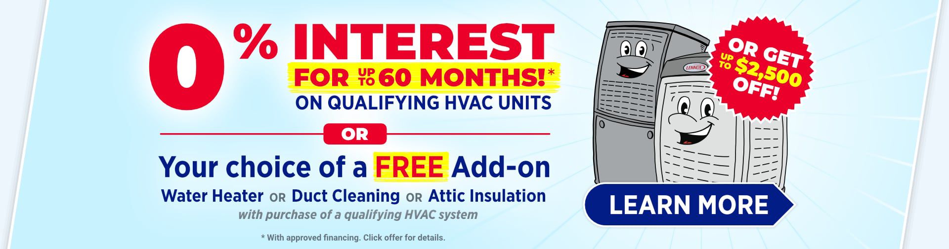 HVAC 0 for 60 Financing