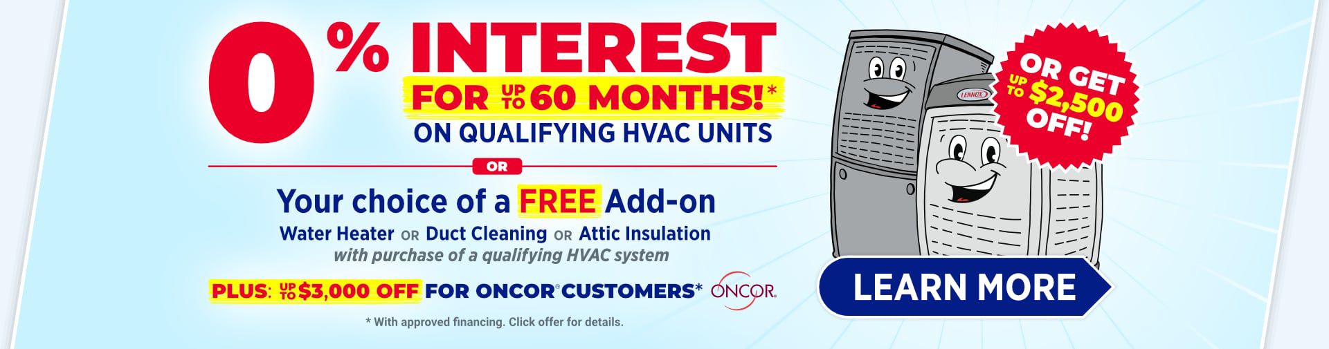 HVAC 0 for 60 Financing
