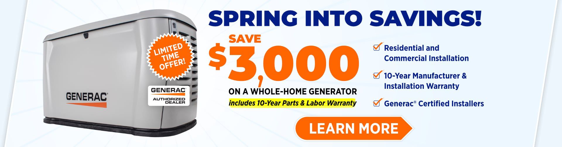 Save $3,000 on a new Generator