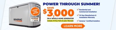 Power Through Summer Generator Savings