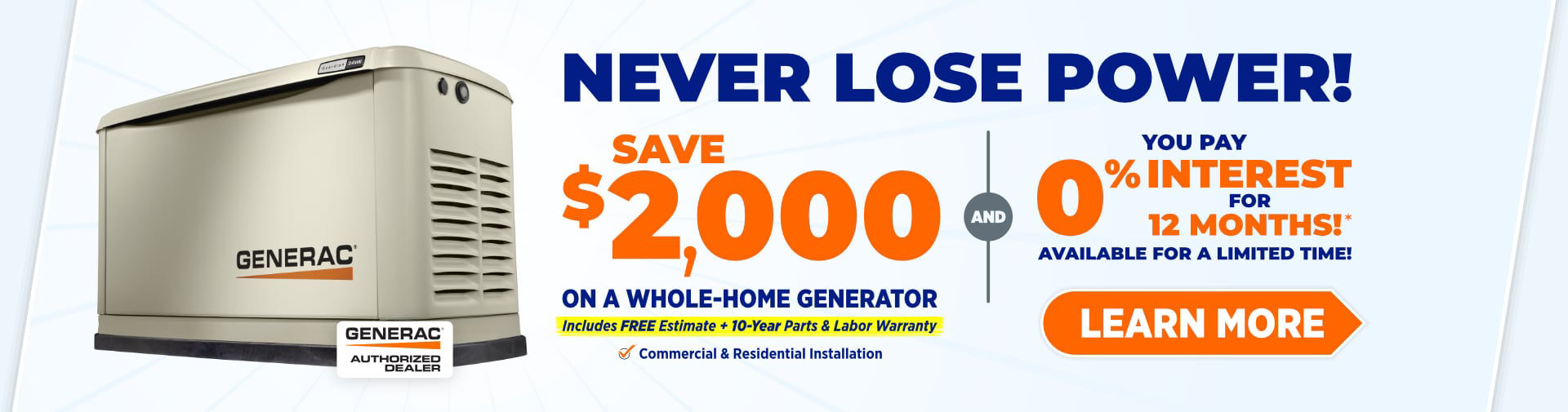 Generator Special + Financing
