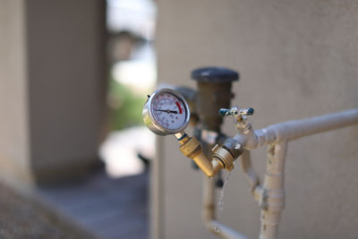 Checking on increased water pressure at Arizona home