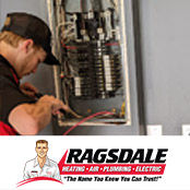 Electrician from Ragsdale repairing an electrical panel