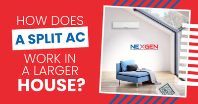 How does split AC work in a larger house?