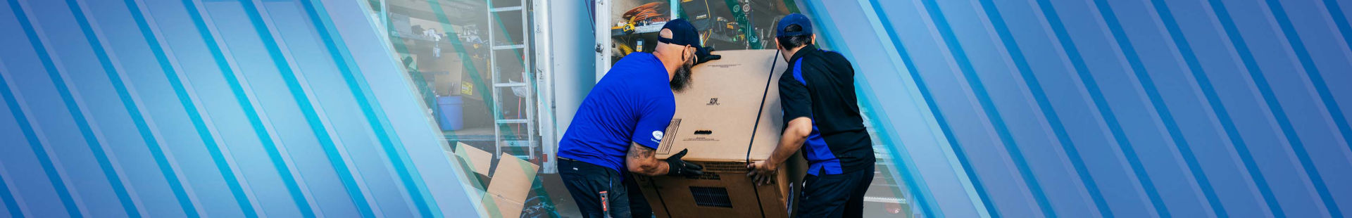 Coolray electricians unloading a generator from a truck