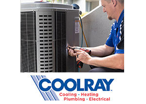 Coolray HVAC tech repairing an air conditioner in Spring Hill, TN