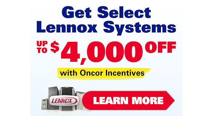 Get Select Lennox Systems up to $4,000 off offer