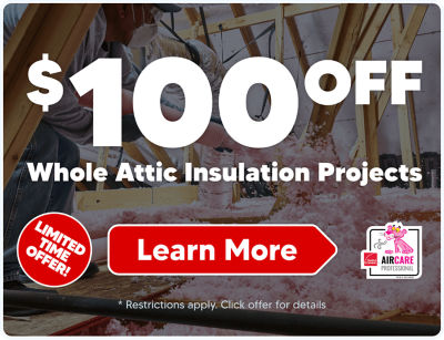 $100 Off Whole Attic Insulation Projects