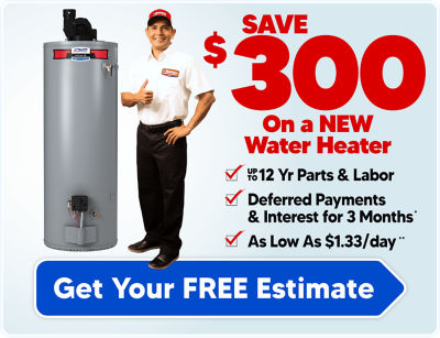 Save $300 on a new Water Heater