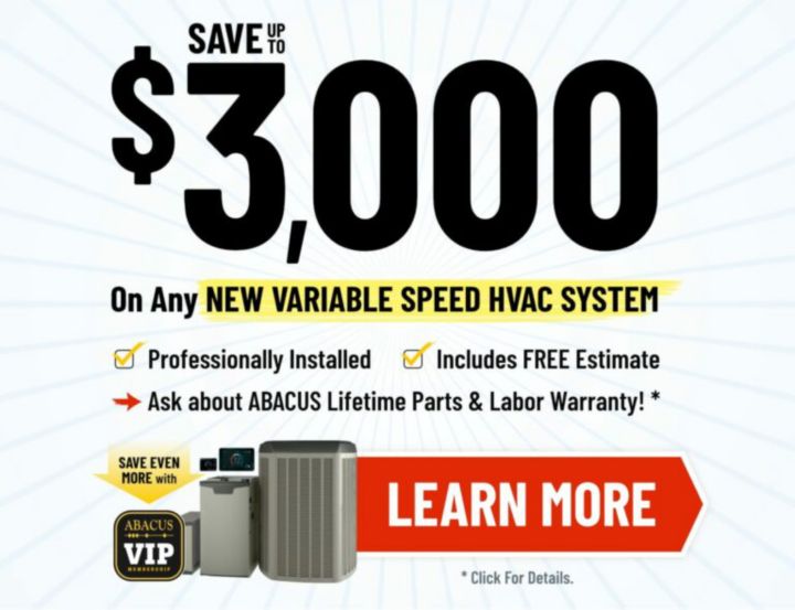 Save Up To $3,000 On Any New Variable Speed HVAC System