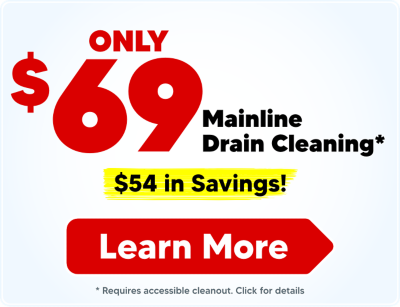 $69 Mainline Drain Cleaning