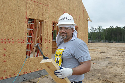 Jose Parra on-site with Habitat for Humanity