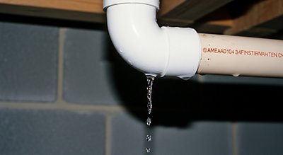 leaking PVC pipe