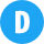 Blue Letter D