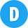 Blue Letter D