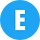 Blue Letter E