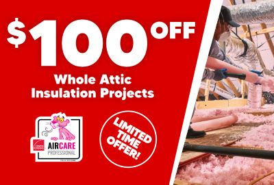 Save $100 On Whole Attic Insulation Projects