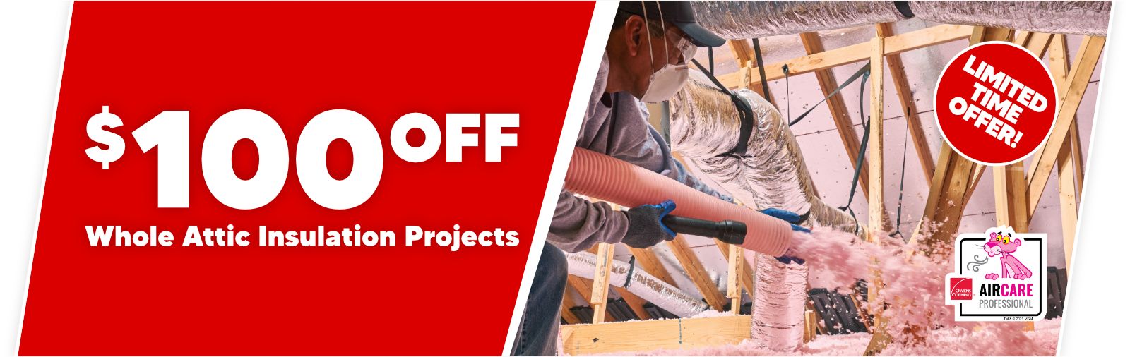 Save $100 On Whole Attic Insulation Projects