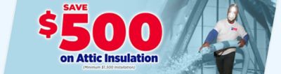 $500 Off Attic Insulation