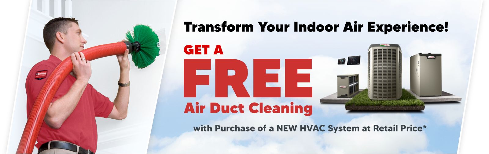 Free Air Duct Cleaning with HVAC System Purchase