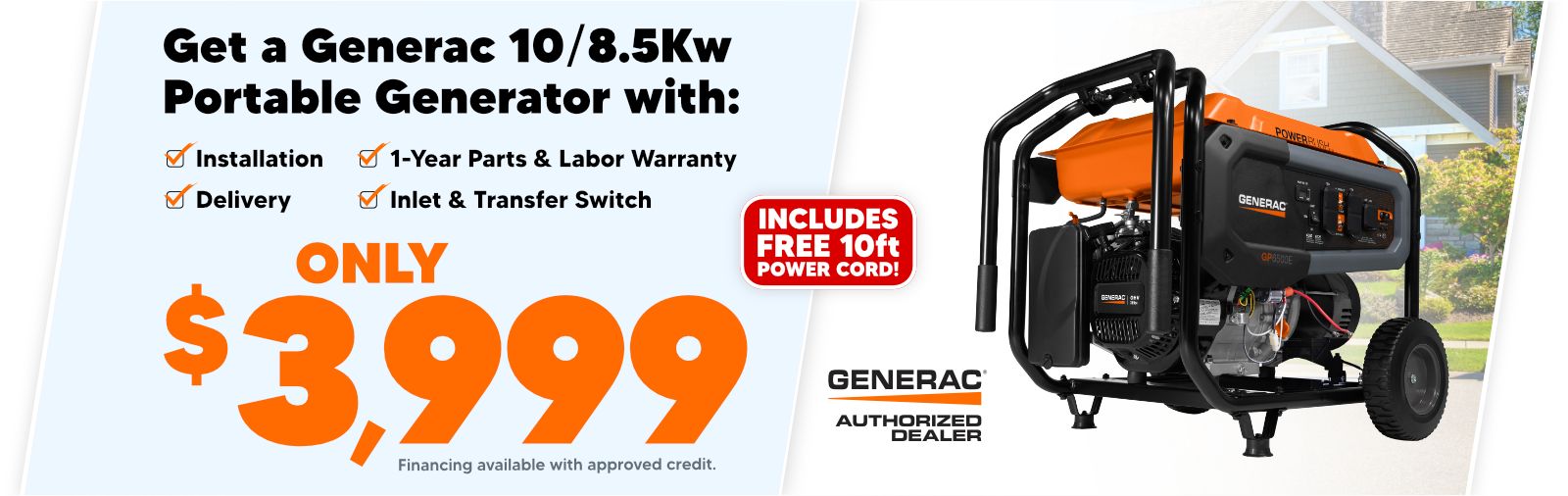 Get a new portable generator with installation