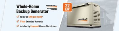 Whole Home Generator Hero