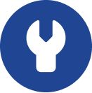 Blue wrench icon