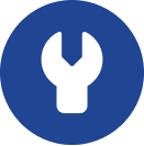 Blue wrench icon