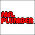 Red Mr. Plumber logo on white square