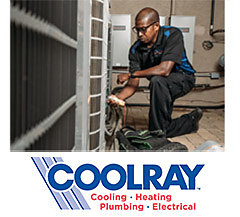 A Coolray tech repairing an air conditioner in a Nashville, TN home