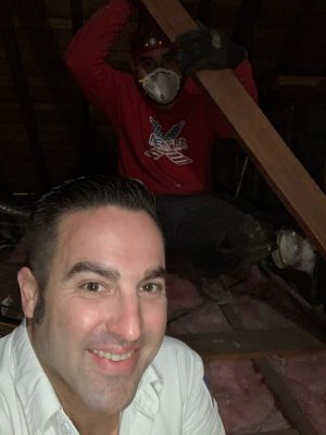 Selfie in attic