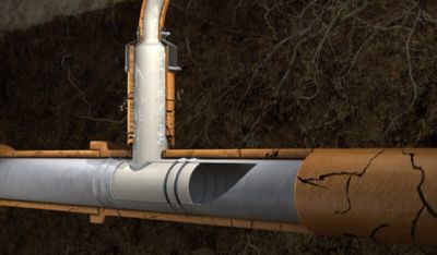 A close-up of a pipe