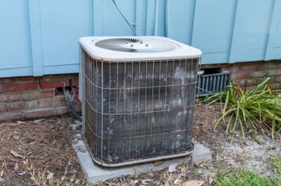 gritty and old ac unit