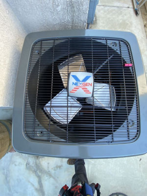 The top of an AC unit.