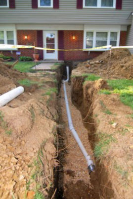 Main sewer line at a Sarasota home