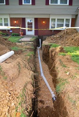 Main sewer line at a Sarasota home