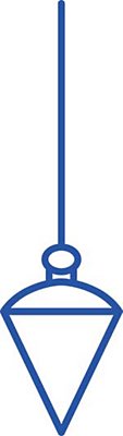 Blue plumb line graphic