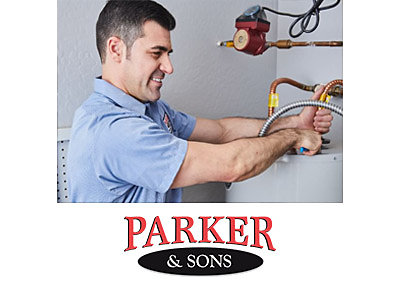 Plumber installing a water heater in a Goodyear, AZ home