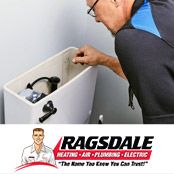 Ragsdale plumber fixing a toilet