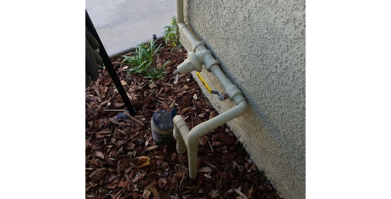 Pipes coming out of house
